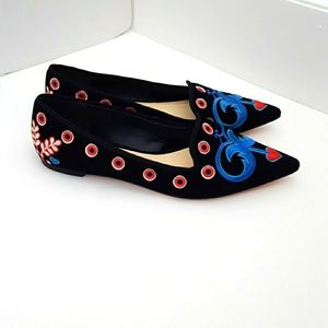 Isa Tapia Rocio suede loafer flats 38.5